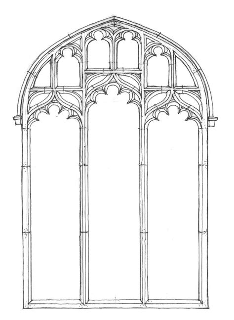 Perpendicular Style Traceried Window 15th Century Gothic Architecture