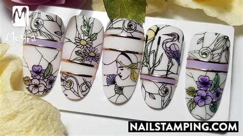 Create a painting on your nails with Norka! (nailstamping.com) - YouTube