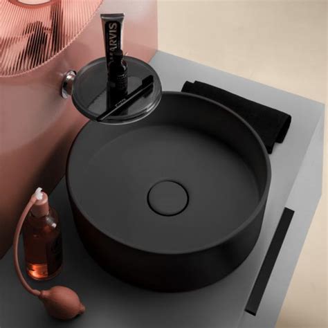 Die waschtische bestechen durch ihre äußerst präzise und parallele linienführung, die im inneren des beckens durch die weichen und runden übergänge abgelöst werden. Kartell by Laufen Waschtisch-Schale schwarz matt ...