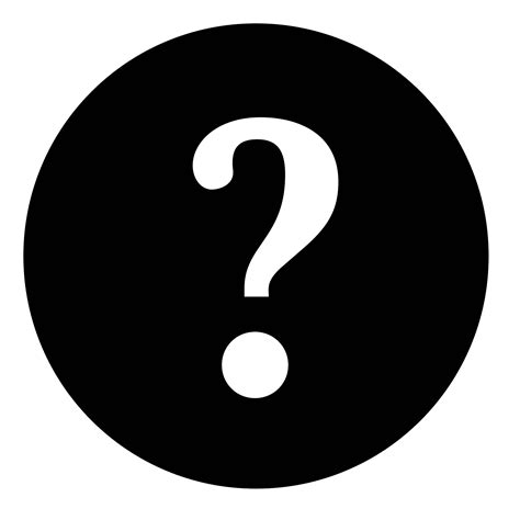 Black And White Question Mark Png Transparent Black And White Question