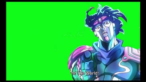 Star Platinum Za Warudo Green Screen Youtube