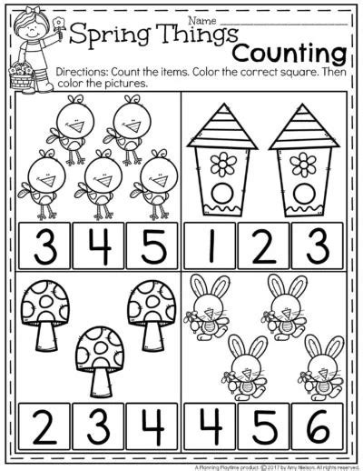 Spring Preschool Worksheets Planning Playtime
