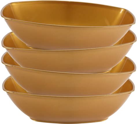 Set Of 4 Luau Plastic Contoured Serving Bowls Party Snack
