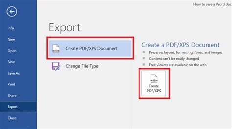 How To Save A Microsoft Word Doc As A Pdf Or Other File Format