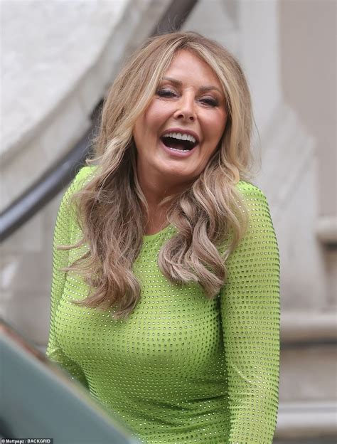 Carol Vorderman Slips Her Hourglass Physique Into A Tight Green