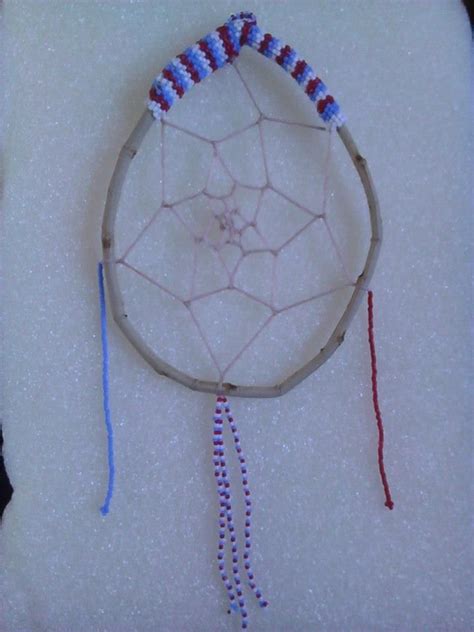 Red White And Blue Wood Hoop Dream Catcher Blue Wood Hoop Dreams