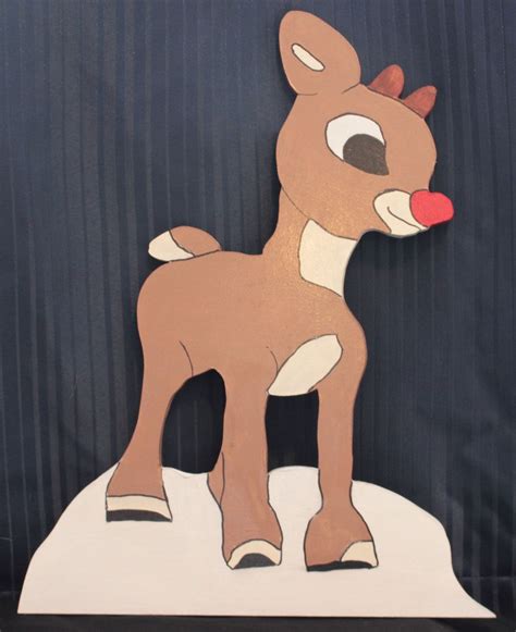 Rudolph From Rudolph The Red Nose Reindeer Wood Yard Art Red Nosed