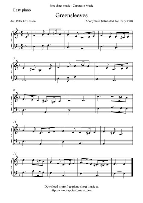 Free Printable Piano Music Sheets