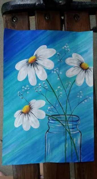Painting Easy Diy Canvases Etsy 65 Ideas Daisy Painting Flower