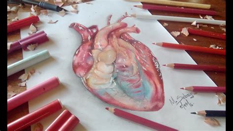 How to draw 3d heart water drop ▻ used things ▭▭▭▭▭▭▭ 1. How to draw a hyper realistic heart-colored pencil ...