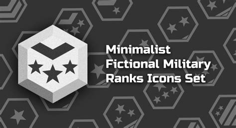 Fictional Military Ranks Icons Set By Warstellar Interactive