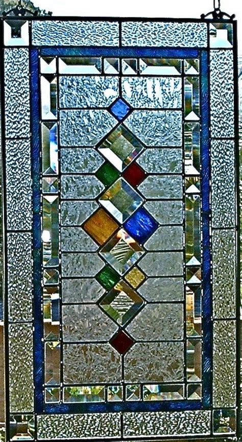stained glass window panel retro ii custom made to order etsy faux stained glass stained