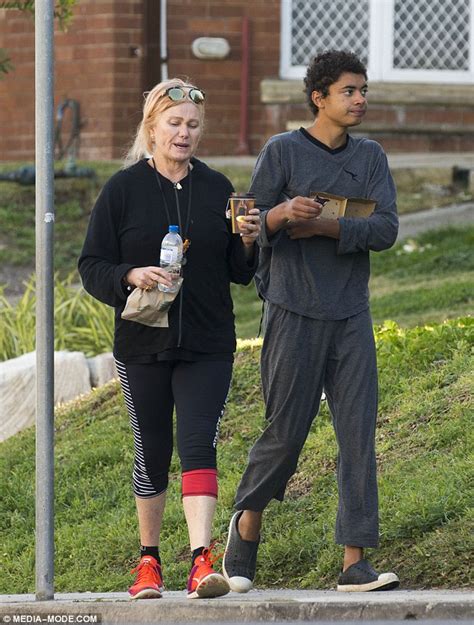 Deborra Lee Furness Teenage Son Oscar Towers Above As They Take A