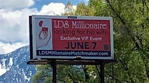 Utah Billboards Advertise Lds Millionaire Looking For A Wife But Who Is He