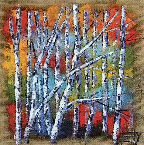 Birch Tree Forest Painting By Lisa Elley Fine Art America