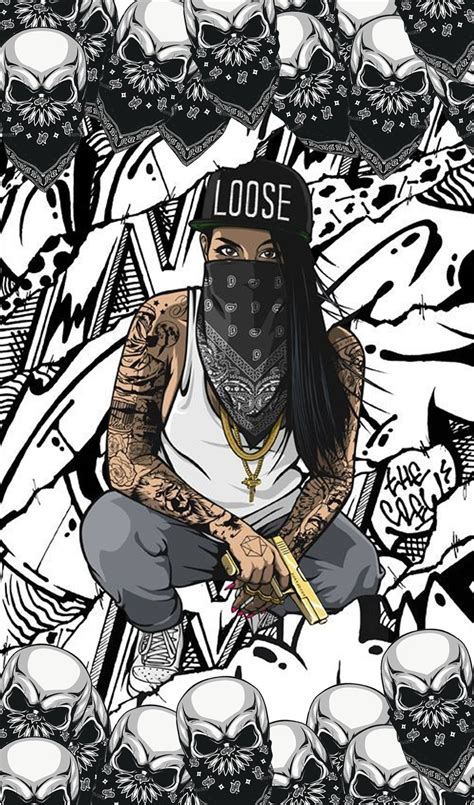 Cartoon gangster drawing at getdrawings | free download. girls tumblr graffity | Gangsta girl, Gangster drawings, Black girl art