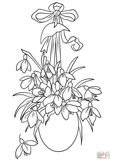 Easter Flowers coloring page | Free Printable Coloring Pages