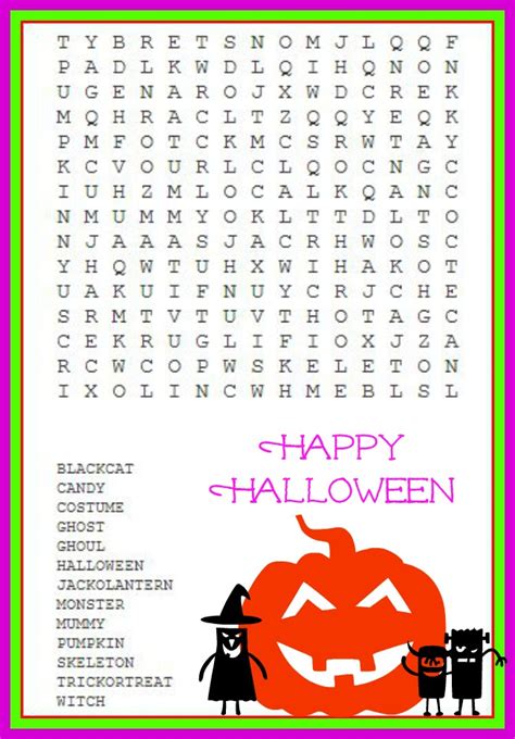 26 Spooky Halloween Word Searches Kitty Baby Love