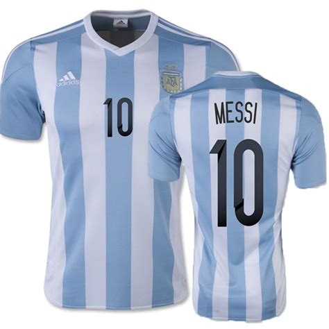 Discount Authentic Lionel Messi Home Soccer Jersey 2015 Argentina Messi