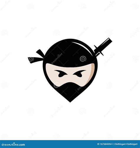 Ninja Vector Logo Abstract Modern Character Stock Vector Illustration