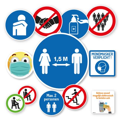 In deze moeilijke tijden is het bijzonder belangrijk om voor elkaar te zorgen en belangrijke voorzorgsmaatregelen te nemen om de. Stickers Corona bestellen covid19 pictogrammen PrintReady.be