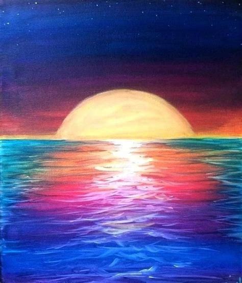 How to draw easy and simple scenery for beginner with oil pastels. Image result for easy acrylic painting ideas for beginners ...