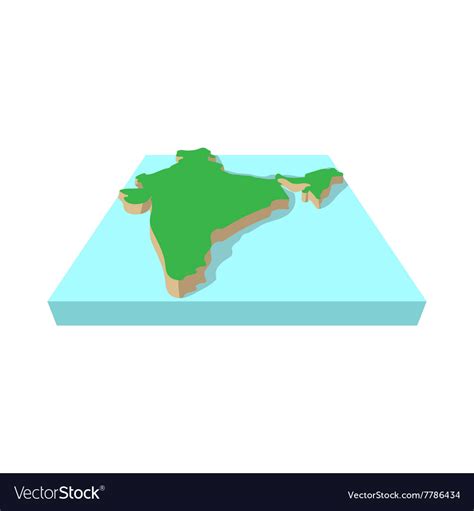 India Map Icon Cartoon Style Royalty Free Vector Image