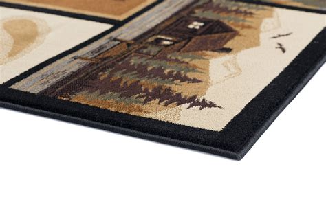 Colorful vintage floral patterned ceramic tile | zazzle.com. Universal Rugs Northern Wildlife Novelty Lodge Pattern ...