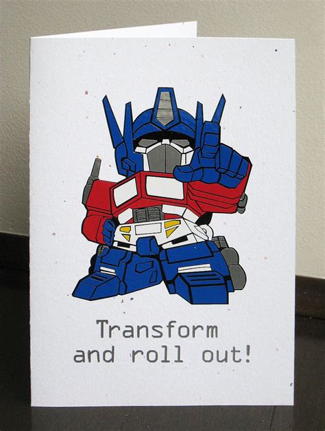 Birthday Card Transformer Birthday Cards Cards Transformers