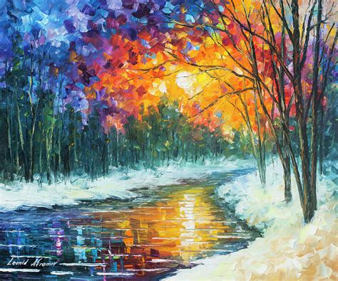 Melting River Painting By Leonid Afremov Pixels