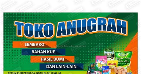 Download Desain Banner Toko Sembako Cdr Images