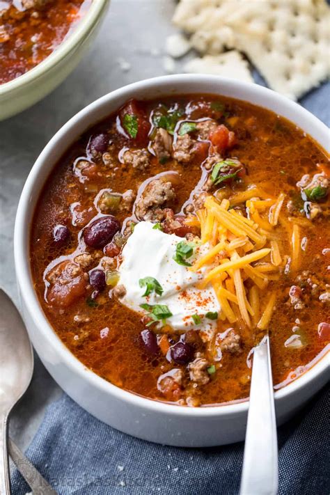 Rich And Hearty Homemade Beef Chili Recipe Loaded With Vegetables And Beans Is Comfort Food At