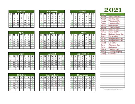 Editable Calendar 2021 Word Free Letter Templates