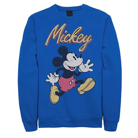 Mens Disneys Mickey And Friends Mickey Classic Run Portrait Sweatshirt