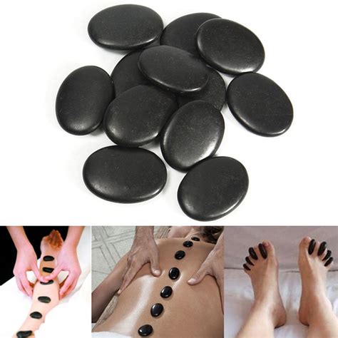 2pcs Hot Spa Massage Stone Natural Energy Stone Release Physical Tension For Women Heated Stones