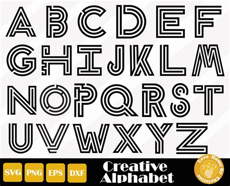 26 Creative Alphabet Svg Monogram Font Alphabet Clipart Png Etsy Canada