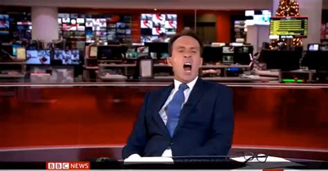 Bbc News Anchor Startled As Camera Cuts To Him Slouched And Yawning In
