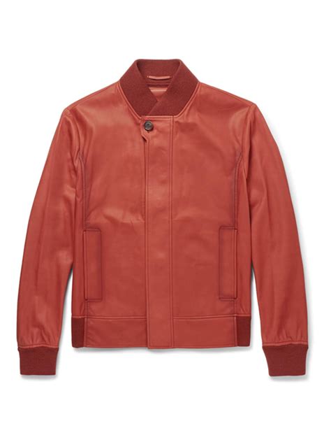 Mens Red Leather Bomber Jackets Leather Bomber Jacket Classic Bomber