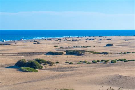 Sand Dunes At Maspalomas Gran Canaria Canary Islands Spain Stock