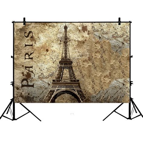 Gckg 7x5ft Paris Eiffel Tower Polyester Photography Backdrop Studio