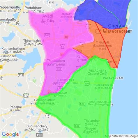 Chennai Areas : Scribble Maps