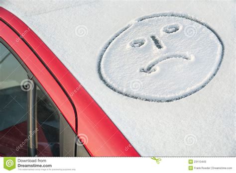 Crying Smiley On Snow Stock Image Image Of Crying Frost 23113443