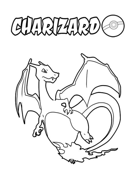 Printable Charizard Pokemon Coloring Pages Coloring Cool