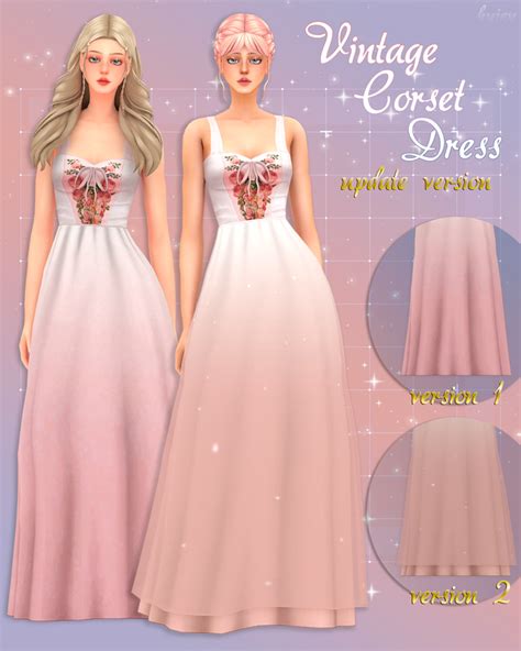 Vintage Corset Dress Update Version Huien On Patreon Vintage