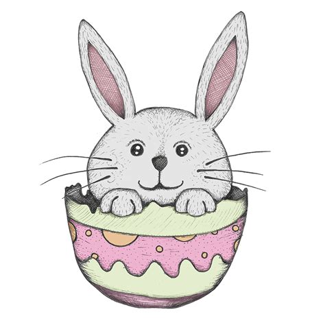 Free Easter Bunny Drawings Cute Easter Bunnies To Print And Colour In