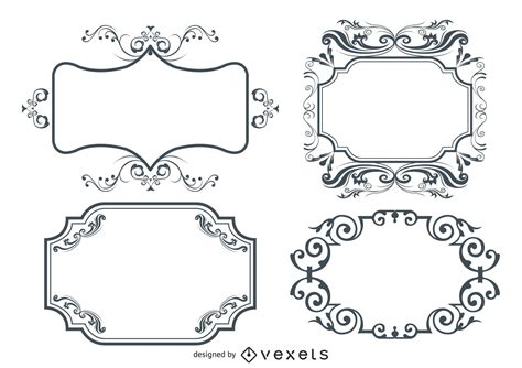 Flourish Ornamental Frame Design Pack Vector Download