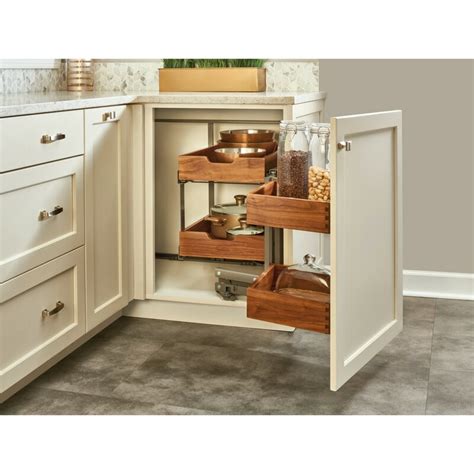 Made of sturdy iron steel construction in an elegant platinum finish this shelf features two ventilated. Rev-A-Shelf Blind Corner Cabinet Organizer | Wayfair.ca