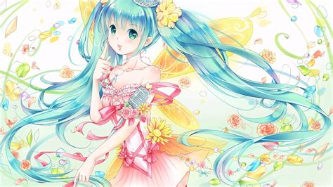 Wallpaper Gambar Ilustrasi Gadis Anime Vocaloid Hatsune Miku