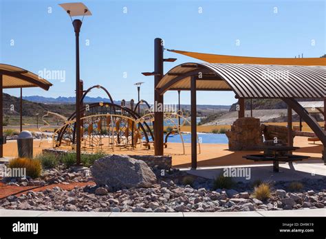 Playground And Picnic Area At The End Of The Riverwalk Exploration