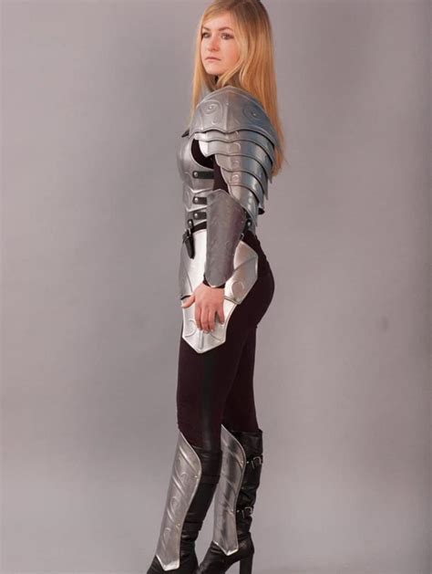 Medieval Knight Female Fantasy Costume Steel Armor Lady Etsy